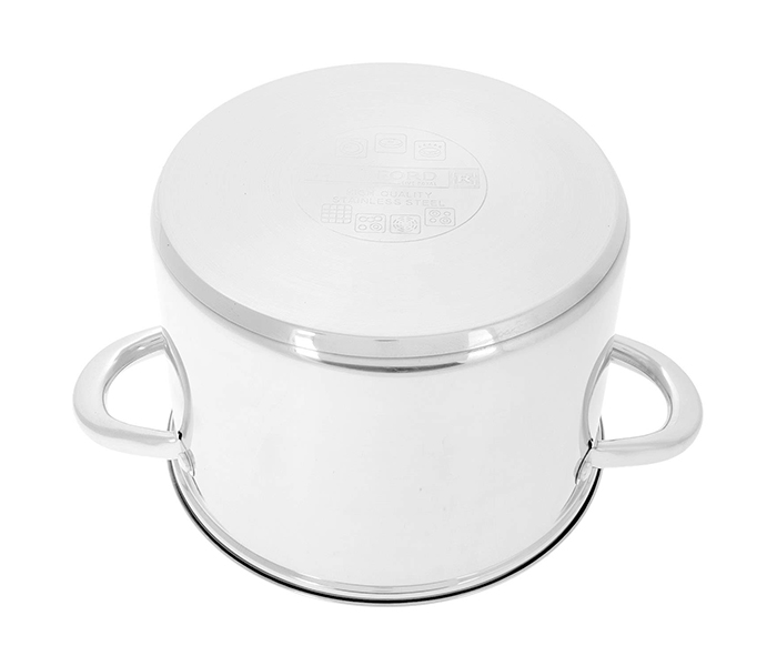 Royalford RFU9098 10 Litre Stainless Steel Stockpot with Glass Lid - Silver - Zoom Image 2