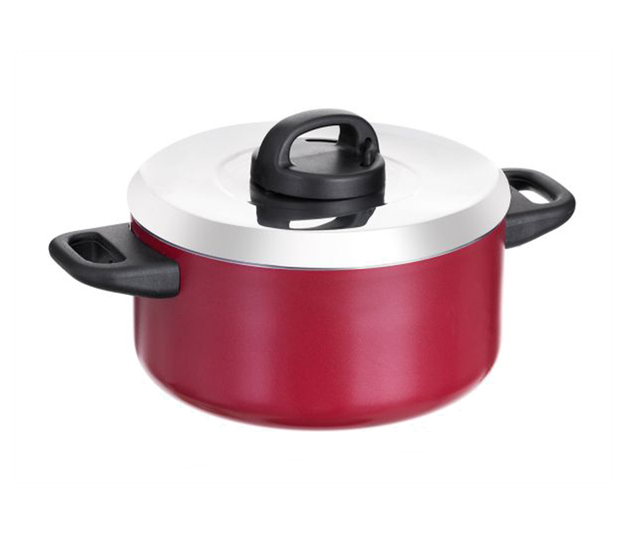 Prestige PR15915 26CM Classique Casserole with Stainless Steel Lid - Red - Zoom Image