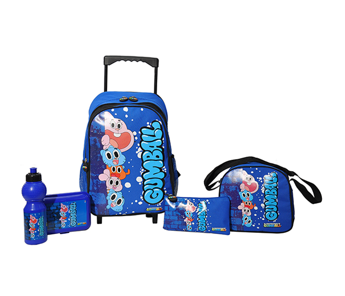 Gumball GUFR070001-16 16-inch Families Related Promotion Trolley Bag with School Set, Blue - Zoom Image 1