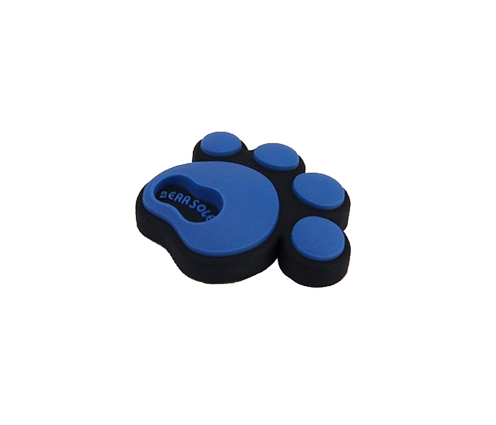 4 Pieces Rocky Puppy Footprint Wine Line Up Door Guard For Car, Blue - Zoom Image 3