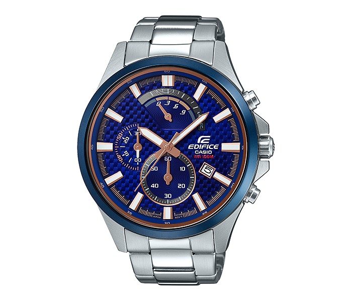 Casio Edifice EFV-530DB-2AVDF Mens Analog Watch Silver and Blue - Zoom Image