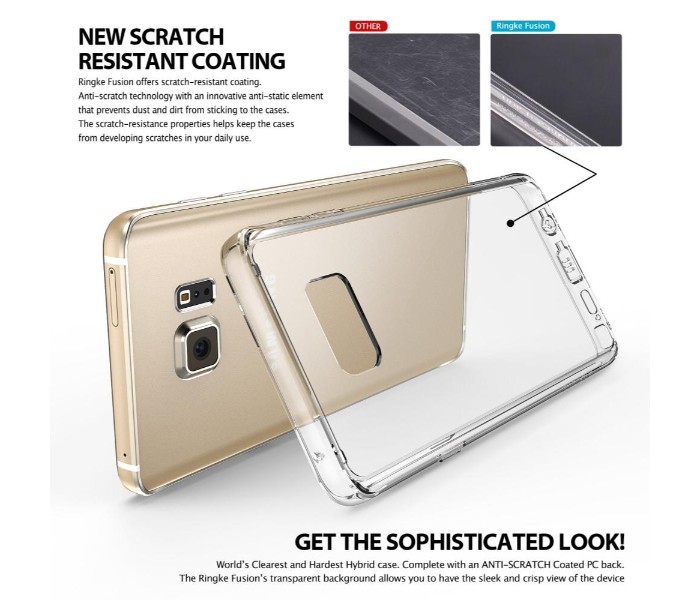 ABS Crystal Clear Reinforced Corners Shock Absorption Protection TPU Case for Samsung Note 5 ABSCN5 Transparent - Zoom Image 6