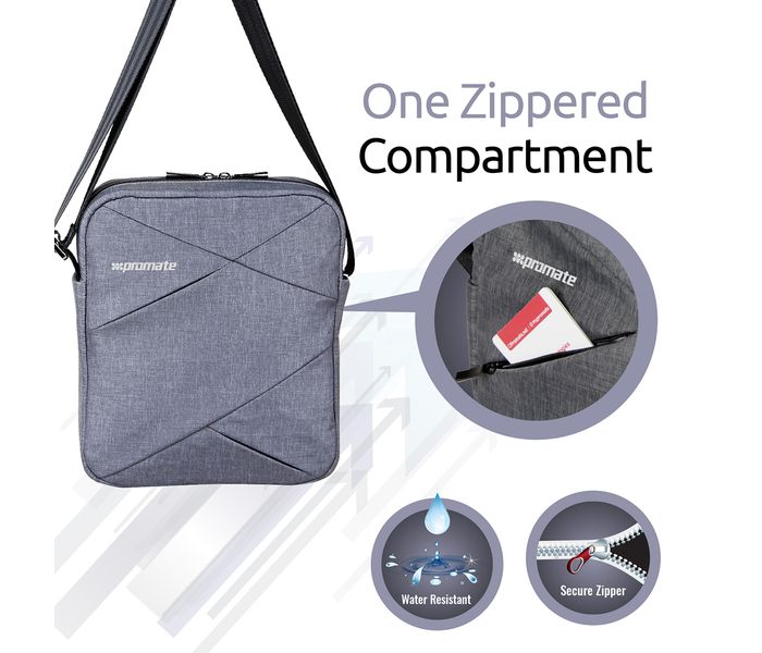 Promate Trench-S 9.7 inch Lightweight Design Tablets Shoulder Bag, Grey - Zoom Image 3