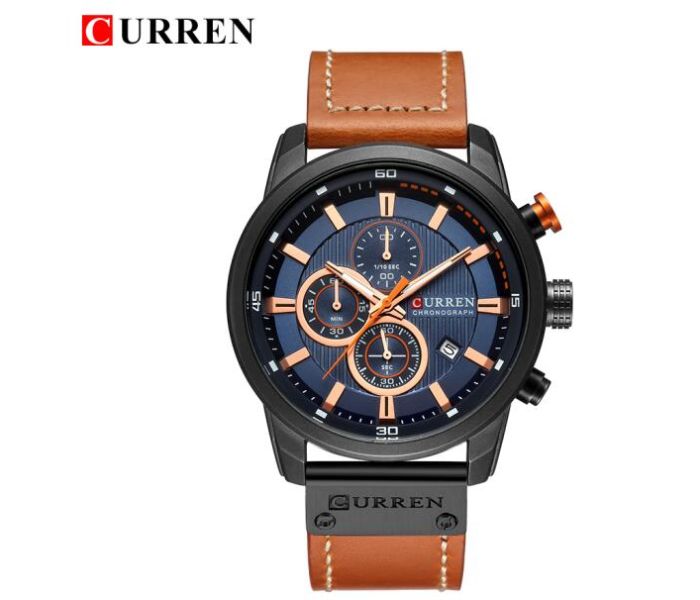 Curren 8291 Analog Sports Watch For Men Blue And Black - Zoom Image 3