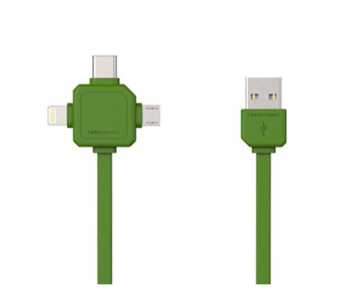 ALLOCACOC 9003GN 3 In 1 USB Cable Green - Zoom Image