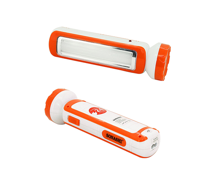 Sonashi SPLT-115 2-In-1 Rechargeable LED Torch with Lamp - Orange - Zoom Image 2