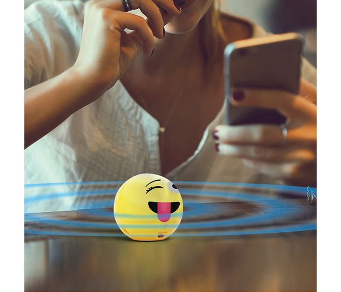 Promate Groovoji Mini Wireless Emoji Speaker with Handsfree - Yellow - Zoom Image 8