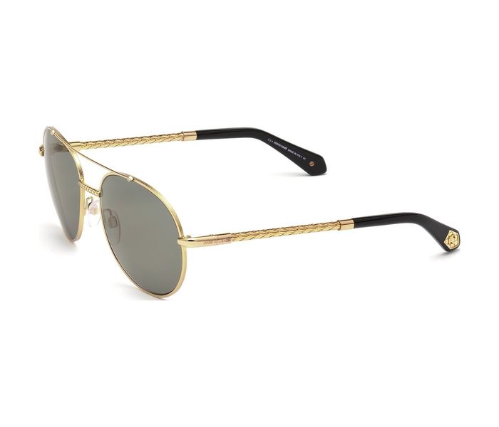 Roberto Cavalli RC958S 30G Aviator Shiny Endura Gold & Black Frame and Brown Mirror Shaded Mirrored Sunglasses for Women - Zoom Image 1