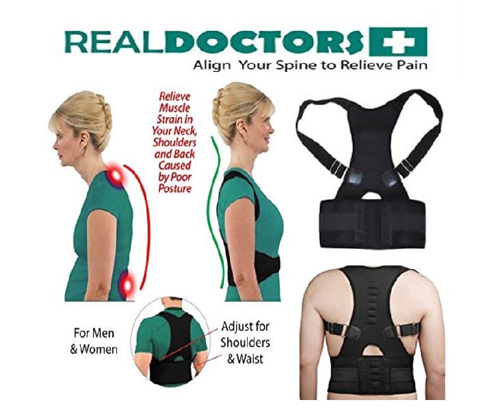 Real Doctors Back Posture Support Brace Medium JA023-3 - Black - Zoom Image 4