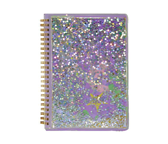 Smily Kiddos SK12006017 Twinkle Metallic Spiral Notebook - Purple - Zoom Image 4