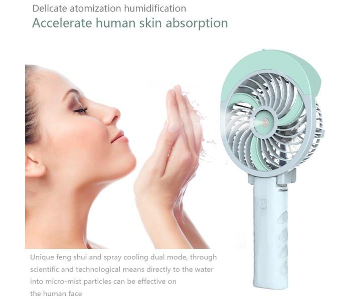 Handheld Misting Fan, HandFan Mini Hand Fan/Small Desk Fan Folding Change Rechargeable Battery/USB Operated Electric Fan Portable Cooling Fan personal Spray Fan - Zoom Image 5