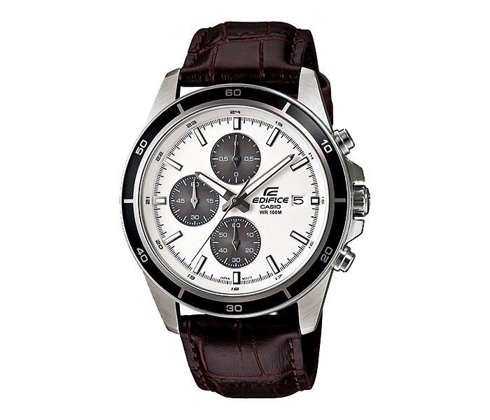 Casio Edifice EFR-526L-7AVUDF Mens Analog Watch White and Brown - Zoom Image