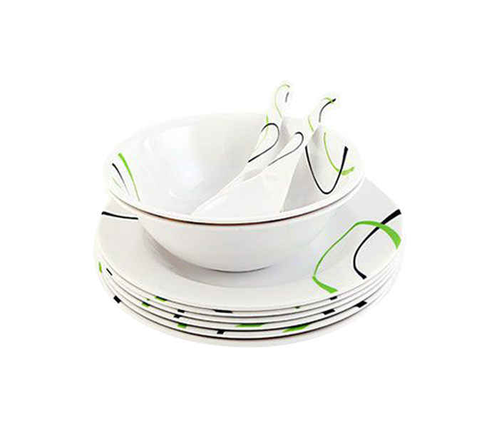 Royalford RF6973 35 Pieces Melamine Ware Dinner Set - White - Zoom Image 3