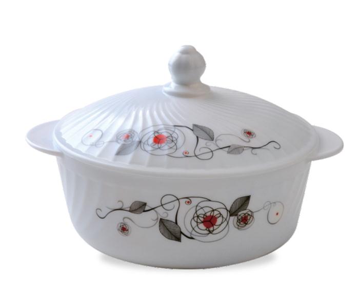 Royalford RF6744 2 Litre Opal Ware Liza Casserole - White - Zoom Image