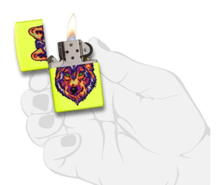 Zippo 29639 28887 Wolf Lighter Yellow - Zoom Image 3