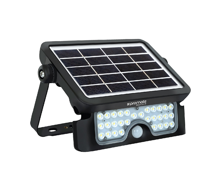 Promate BEACON-3 Multi-Function IP65 Water Resistant Ultra-Bright Solar Light - Black - Zoom Image 8