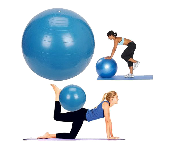 Fitness Yoga Exercise Anti Burst Gym Ball - Blue, 65cm - Zoom Image 2