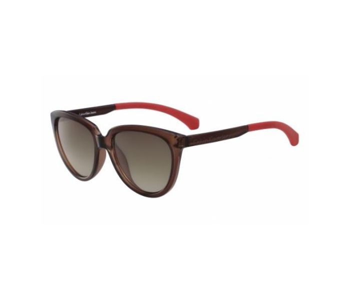 Calvin Klein CKJ802S 203 Cateye Brown Frame & Brown Mirrored Sunglasses for Women - Zoom Image 1