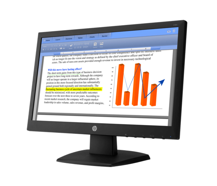 HP V194 18.5-inch Display HD LCD Monitor - Black - Zoom Image 1