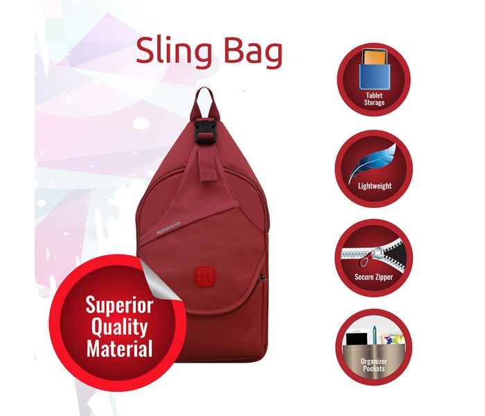 Promate Tabsling 10.1 inch Premium Lightweight Tablet Sling Bag, Red - Zoom Image 1