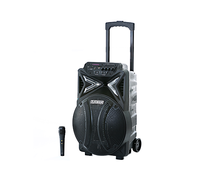 Krypton KNMS6059 Rechargeable Portable Professional Speaker with Mic - Black - Zoom Image 1