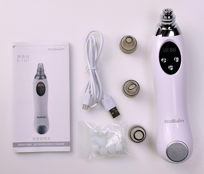 BoSidin D-1121 Rechargeable Vacuum Black & White Head Remover - Ivory White  - Zoom Image 5