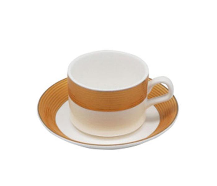 Royalford RF7285 Porcelain Cup & Saucer - 12 Pieces - Zoom Image