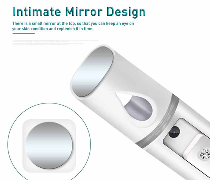 2 in 1 USB Moisture Spray  Face Care Device - White - Zoom Image 3