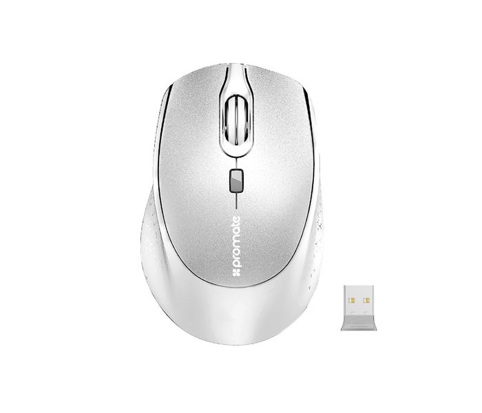 Promate Clix-5 2.4GHz Wireless Optical Mouse with Precision Scrolling, White - Zoom Image 8