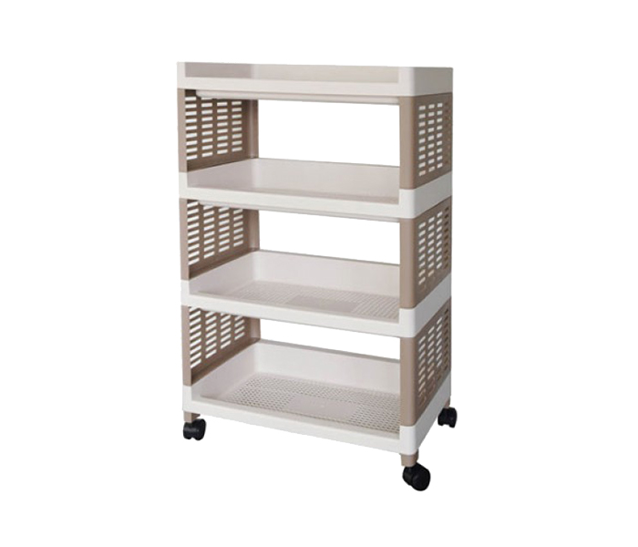 Royalford RF7748 4 Layer Kitchen Storage Rack - Brown - Zoom Image