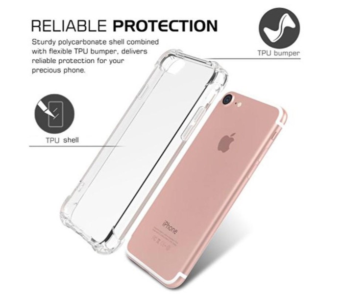 Shockproof Silicone TPU Transparent Back Case For iPhone 7 and 8 SHTI8 Clear - Zoom Image 8