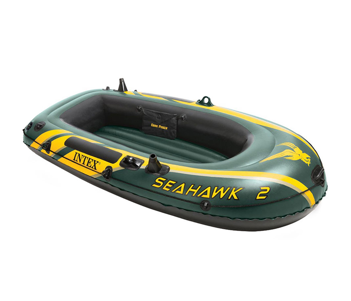 Intex ZX-68346 Inflatable Seahawk 2 Persons Portable Boat Set with Oars - Green - Zoom Image 2