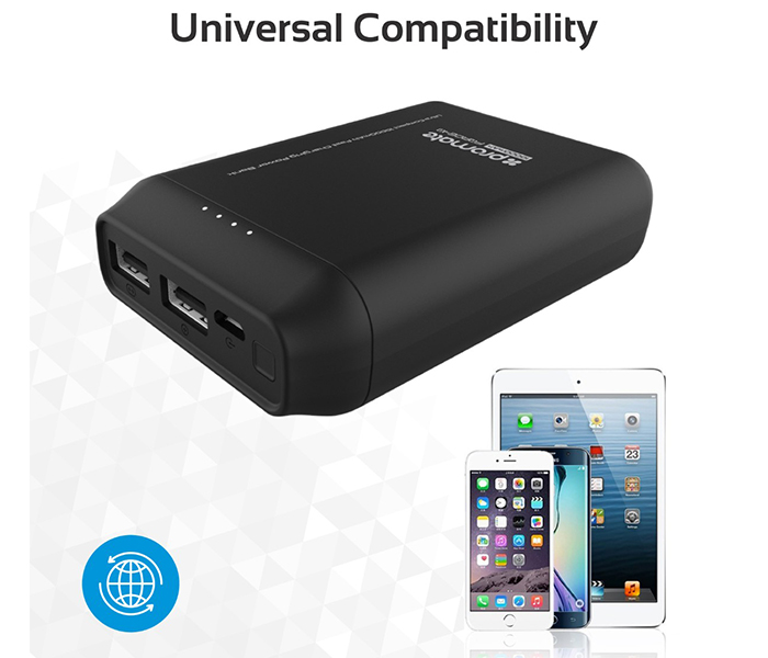 Promate Force-10 10000mAh Ultra Compact Fast Charging Power Bank - Black - Zoom Image 3