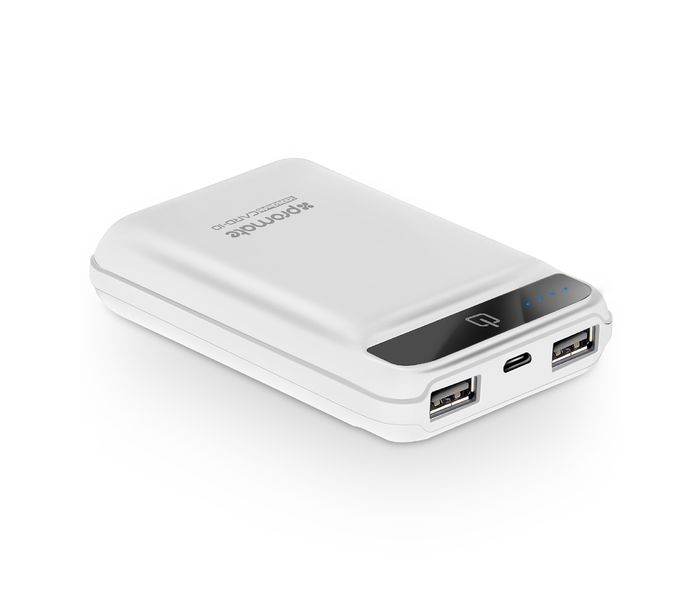 Promate Card-10 10050 mAh Portable Charger Power Bank with Ultra Fast Dual 2.4A USB Port , White - Zoom Image 11