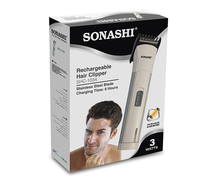 Sonashi Shc-1034 Rechargeable Hair Clipper, Silver - Zoom Image 3