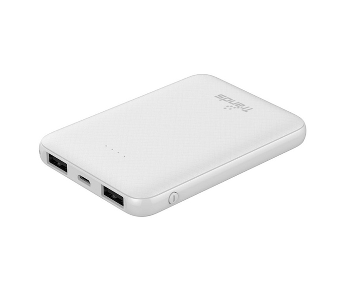 Trands TR-PB1662-WH 10000 mAh Powerbank for Smartphones & Tablets - White - Zoom Image 1