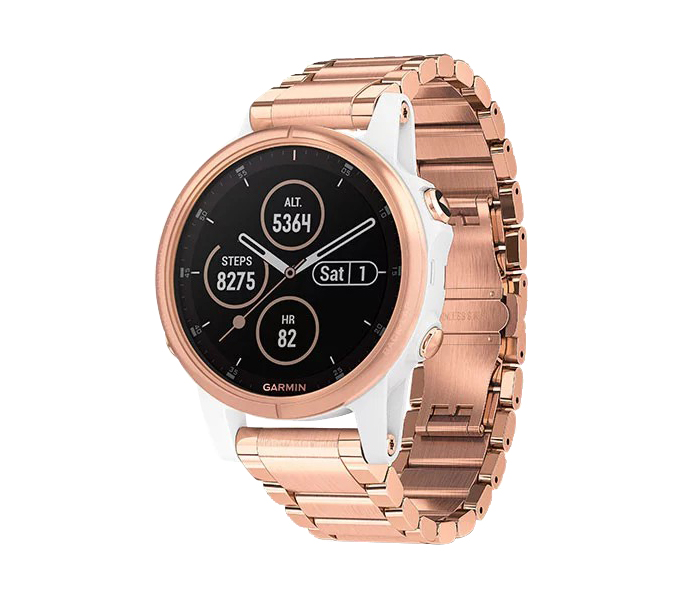 Garmin 010-01987-11 Fenix 5S Plus Smartwatch - Sapphire White with Rose Gold-tone Metal Band - Zoom Image 9