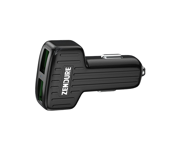 Zendure ZDACCQC-b 30W Dual USB Port Car Charger with QC 3.0 - Black - Zoom Image 1