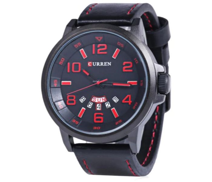 Curren 8240 Fashion Quartz Watch For Men White And Black - Zoom Image