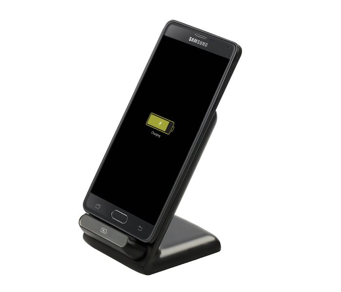 Promate AuraDock Universal Wireless Charger Pad Stand for Qi Enabled Phones, Black - Zoom Image 1