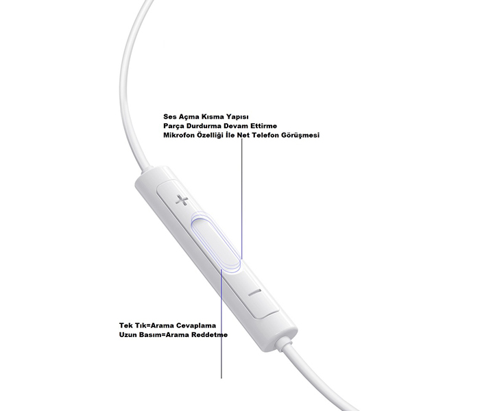 Mcdodo HP-6080 Element Series DC3.5 Earphone - White - Zoom Image 3