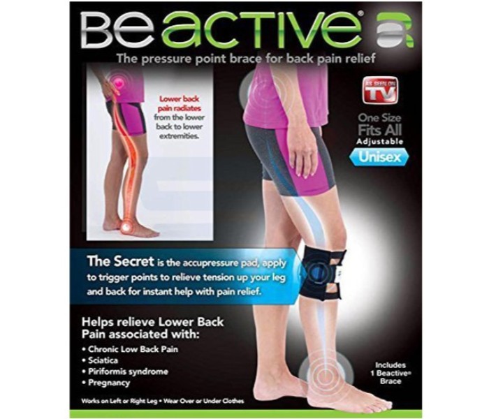 T&F BP-01 Therapeutic Beactive Pressure Point Brace Pad for Leg Black - Zoom Image