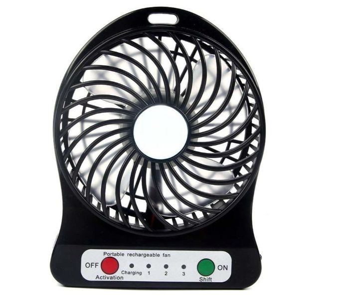 Portable Rechargeable Mini Fan Black - Zoom Image