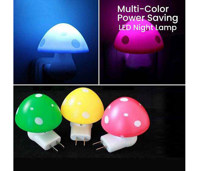 New Fashionable Mushroom Design LED Night Lamp - Blue - Zoom Image 1