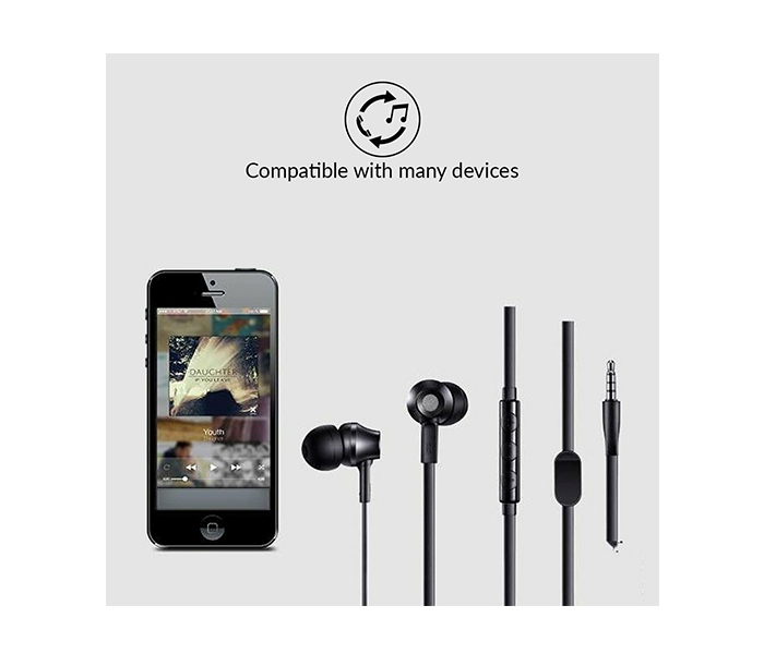 Rapoo EP30 Wired Earphone with Mic - Black - Zoom Image 4