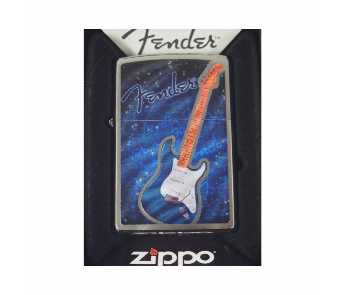 Zippo 29128 200 Fender Lighter Silver and Blue - Zoom Image 1