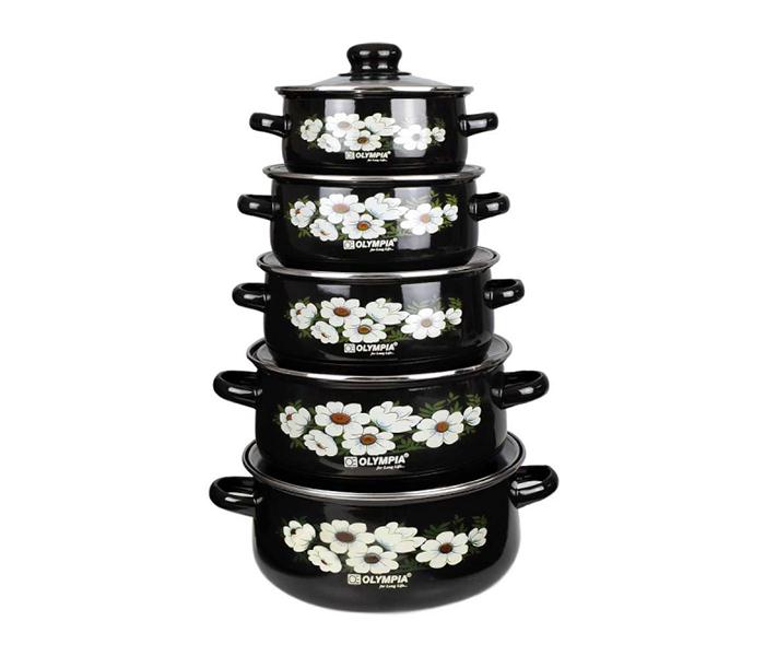 Olympia OE-009 10 Pieces Casserole Set with Glass Cover - Zoom Image