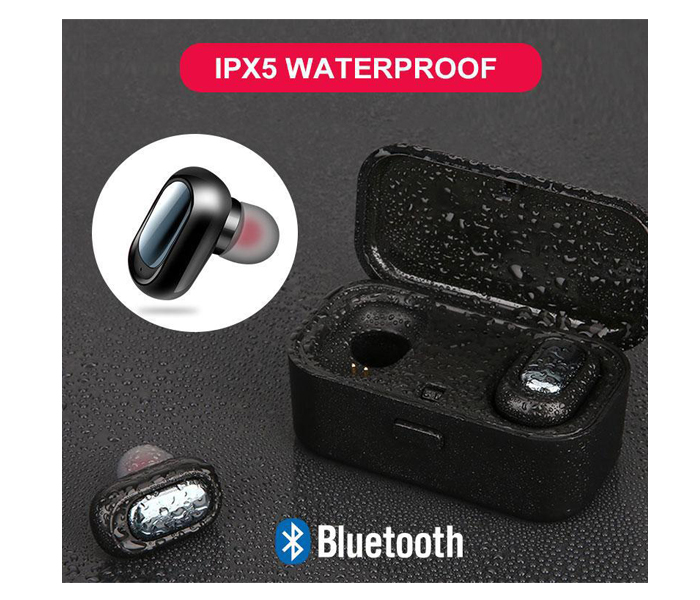 L1 TWS IPX5 Waterproof Bluetooth 4.2 Wireless Headset Pair - Black - Zoom Image 1