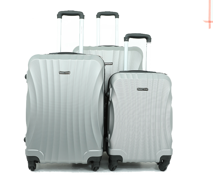 Para John PJTR3057SC ABS Trolley Bag Set of 3 Pieces - Silver - Zoom Image