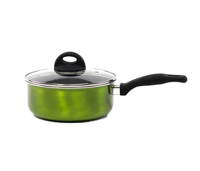 Royalford RF6955 20CM Non-Stick Sauce Pan with Lid - Green - Zoom Image 2